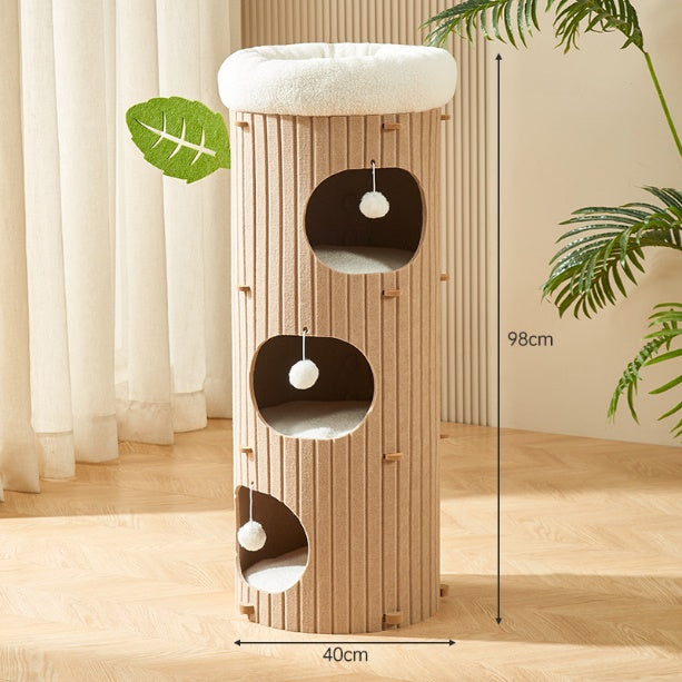 Climb Scratch Nap Survey Ultimate All-in-One Cat Tree Condo House