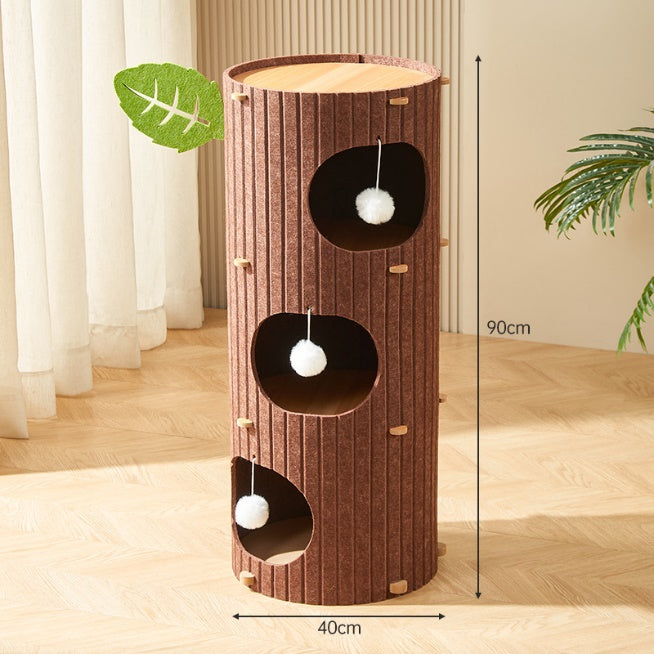 Climb Scratch Nap Survey Ultimate All-in-One Cat Tree Condo House