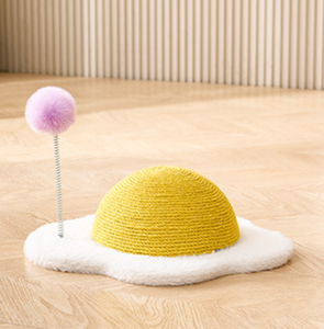 Cheerful Breakfast Theme Sunny Side Up Scratching Post