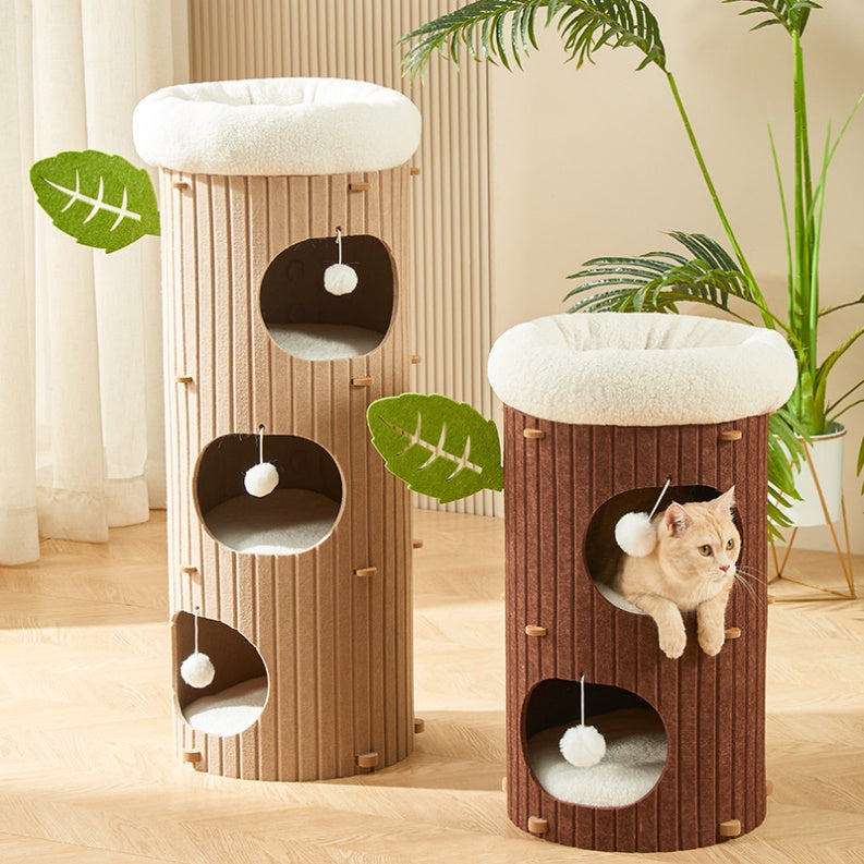 Climb Scratch Nap Survey Ultimate All-in-One Cat Tree Condo House