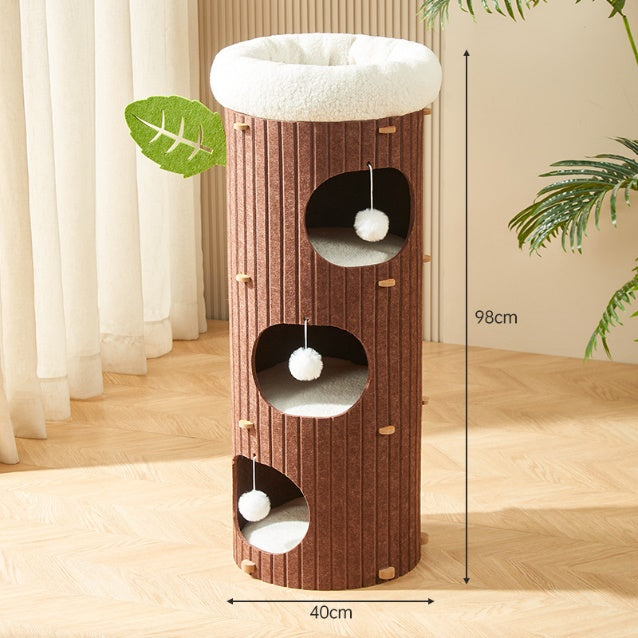 Climb Scratch Nap Survey Ultimate All-in-One Cat Tree Condo House