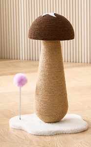 Natural Woodland Style Forest Brown Mushroom Scratching Post