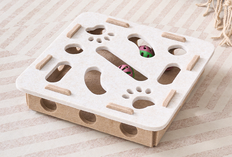 Interactive Cat Maze Puzzle Removable Panels for Easy Cleaning