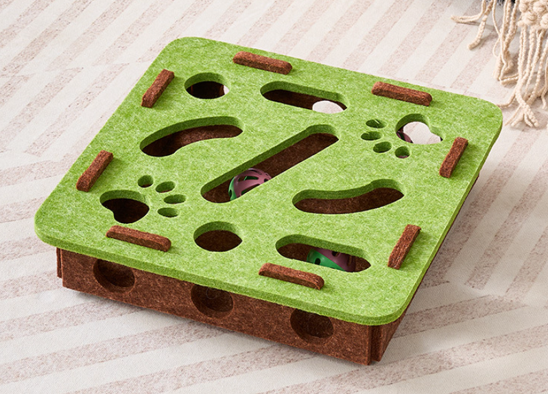 Interactive Cat Maze Puzzle Removable Panels for Easy Cleaning
