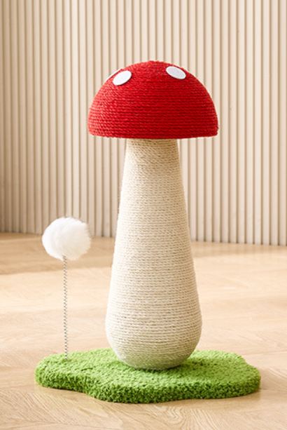 Enchanted Forest Design Fairy Tale Red Mushroom Scratching Post