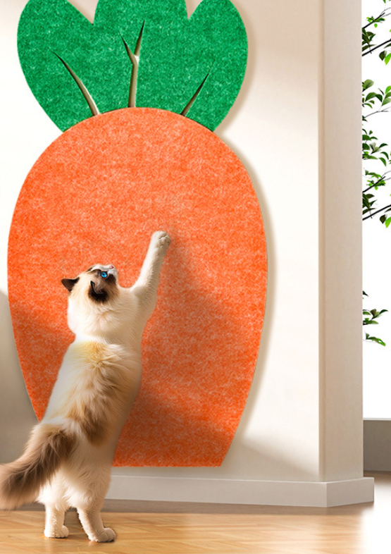 Felt Wall Sticker Cat Scratching Board with 6 Fun Shapes