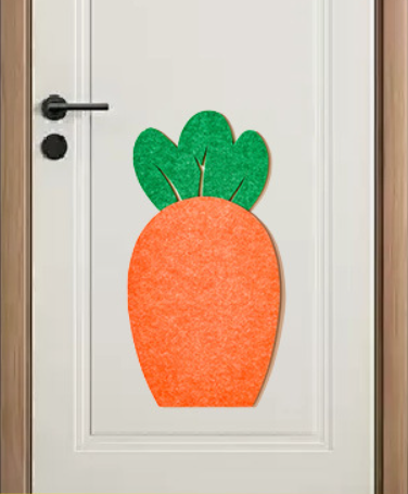 Felt Wall Sticker Cat Scratching Board with 6 Fun Shapes