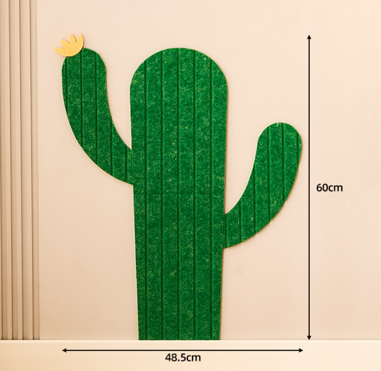 Felt Wall Sticker Cat Scratching Board with 6 Fun Shapes