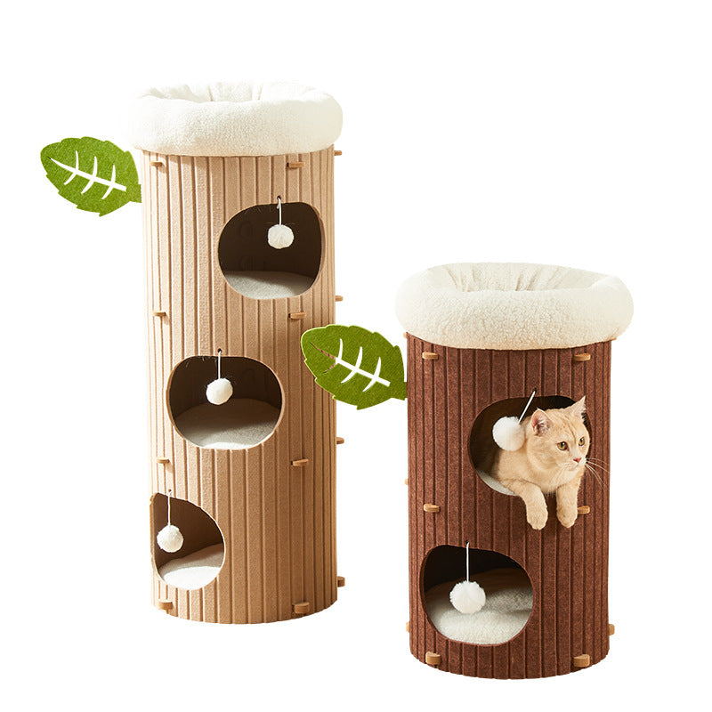 Climb Scratch Nap Survey Ultimate All-in-One Cat Tree Condo House