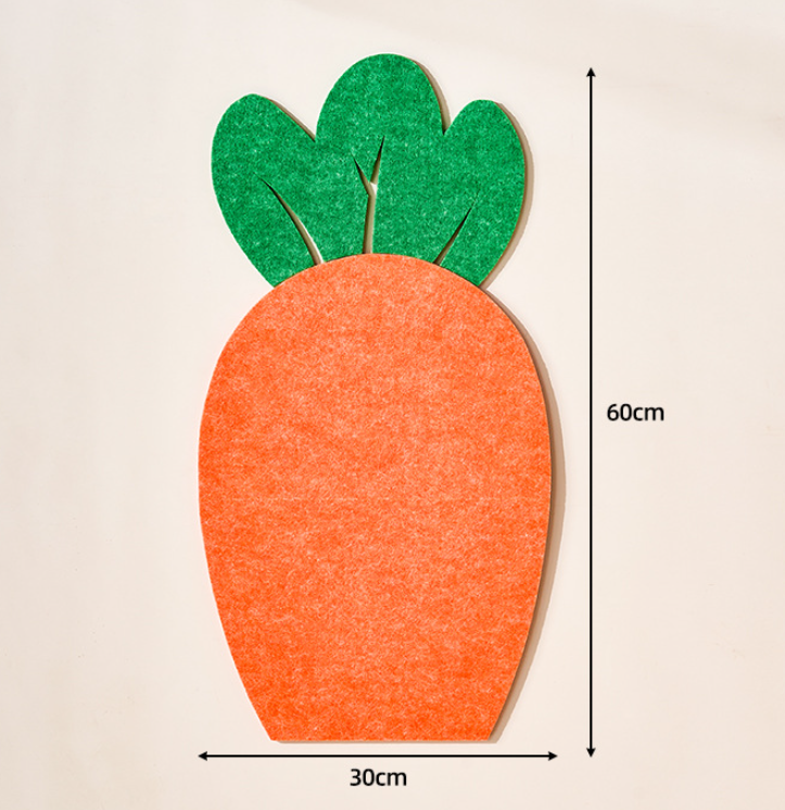 Felt Wall Sticker Cat Scratching Board with 6 Fun Shapes
