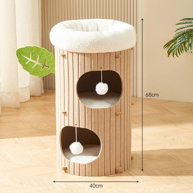 Climb Scratch Nap Survey Ultimate All-in-One Cat Tree Condo House