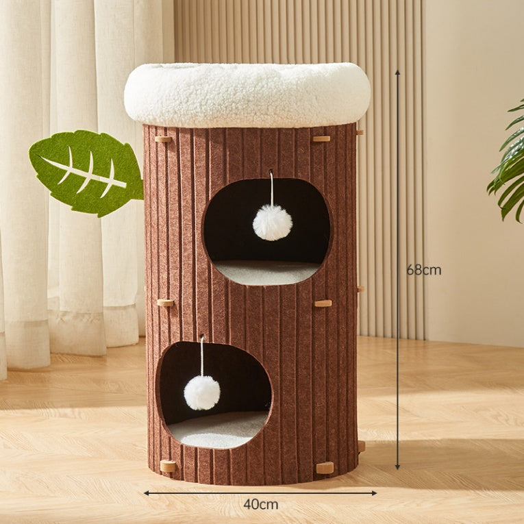 Climb Scratch Nap Survey Ultimate All-in-One Cat Tree Condo House
