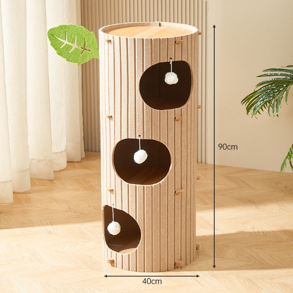 Climb Scratch Nap Survey Ultimate All-in-One Cat Tree Condo House