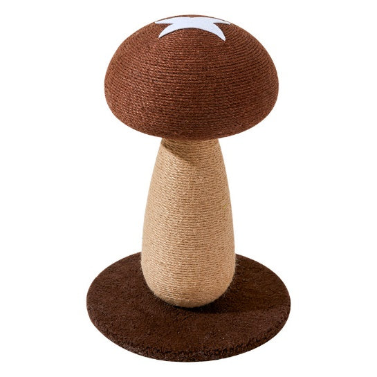 Cute Mushroom Shaped Cat Scratcher with Natural Sisal Rope
