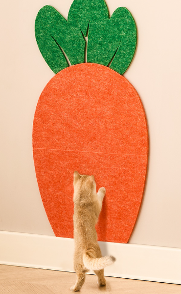 Felt Wall Sticker Cat Scratching Board with 6 Fun Shapes