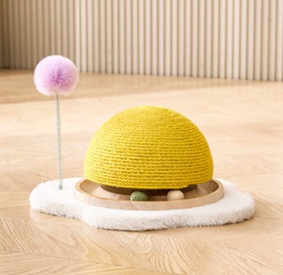 Cheerful Breakfast Theme Sunny Side Up Scratching Post