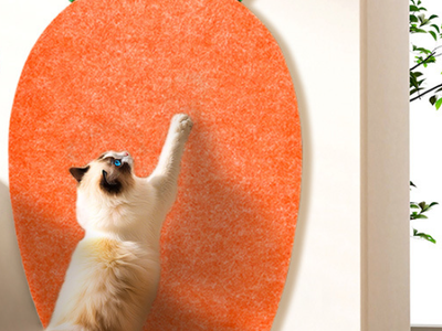Felt Wall Sticker Cat Scratching Board with 6 Fun Shapes