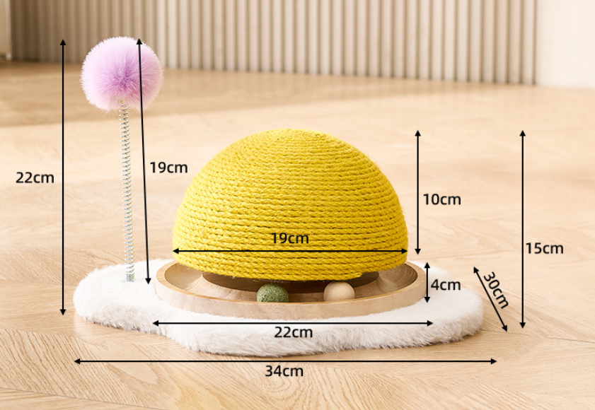 Cheerful Breakfast Theme Sunny Side Up Scratching Post
